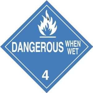    Tagboard D.O.T. Placard   Dangerous When Wet