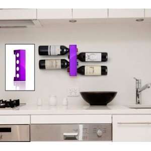    Vynebar 4 Polished Purple Vertical Wine Rack