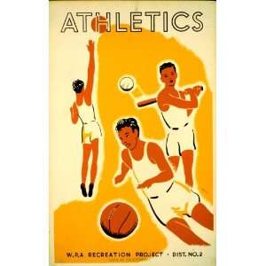    1939 Athletic WPA basketball, baseball & volleyball