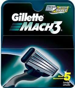 Mach3 Gillette Repalcement Cartridges, (2 Pack) 10 Cartridges  