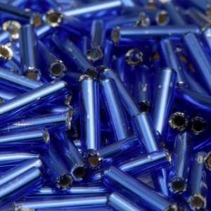  Toho 9mm Silver Lined Blue Bugle Glass Seed Beads