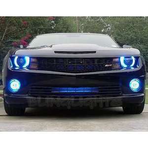 2010 2012 Chevrolet Camaro Blue Halo Fog Lamps Driving Lights Kit 