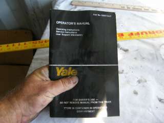 YALE Forklift Operator User Manual ERC 100 120 70 80  
