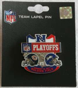   Chicago Bears Seattle Seahawks NFC Playoff Lapel Pin Soldier Field