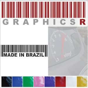   Decal Graphic   Barcode UPC Pride Patriot Made In Brazil A332   Chrome
