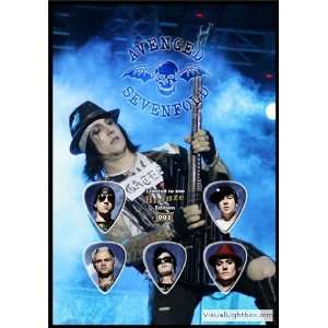  Avenged Sevenfold Bronze Edition Guitar Pick Display With 5 Guitar 