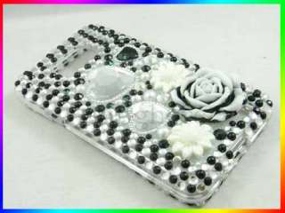 Bling Flower Design Crystal Case Cover for Samsung Galaxy S 2 II i9100 