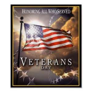  Veterans Day   Honoring All Who Served Poster