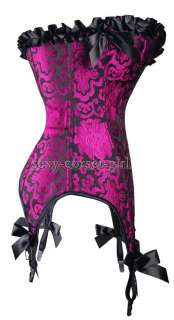5XL Sexy Rose Corset SuspendersBustier Special XXXXXL A102_rose