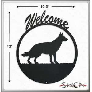 GERMAN SHEPHERD Black Metal Welcome Sign ~NEW~
