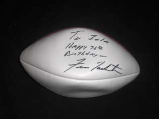 Fran Tarkenton Wilson Signed Autograph Football NFL  