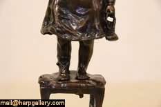 Juan Clara Bronze Sculpture of a Little Girl  