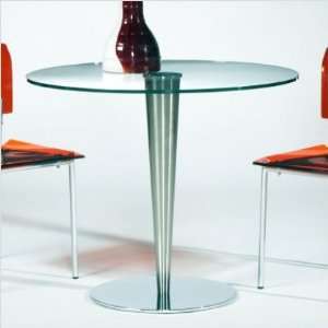  BOWERY DT 36 Diameter Round Dining Table with Glass Top 