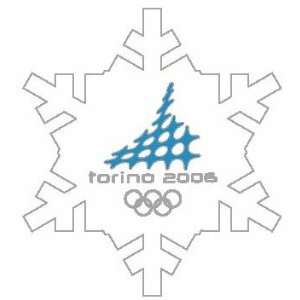   Torino 2006 Winter Olympics Snowflake Pin   White