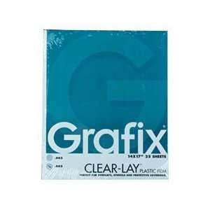 Grafix Clear Lay Acetate Alternative 19 in. x 24 in. .005 thick pad of 