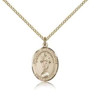  Gold Filled O/L Our Lady of All Nations Medal Pendant 3/4 
