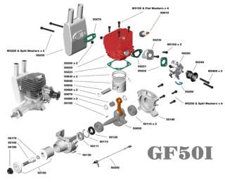 50CC New CRRCpro GF50I RC Gasoline petrol Engine Kits  