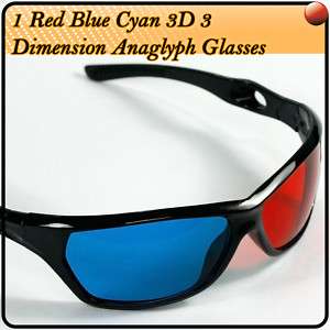 PRO Red/Blue Anaglyph Cyan 3D Glasses For 3D Movie Game  