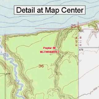   Topographic Quadrangle Map   Poplar NE, Wisconsin (Folded/Waterproof