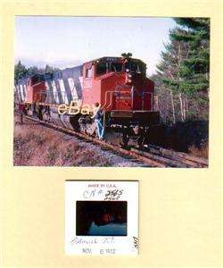   CNR Canadian National Ry Diesels #2565 #2560 at Danville Jct ME 1982