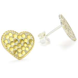  Anna Beck Designs Gili Wire Rimmed Heart 18k Gold Plated 