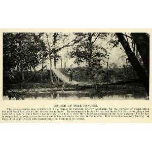 1912 Print Bridge Wire Fencing Calhoun County Michigan Milk Trolley 