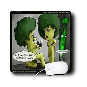   Times Gen. 2 Food Cartoons   Broccoli Bride   Mouse Pads Electronics