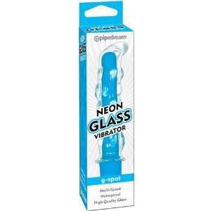   glass waterproof vibrator   multi speed blue