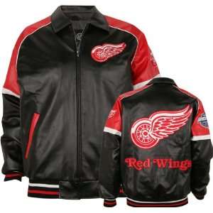  Detroit Red Wings Varsity Faux Leather Jacket