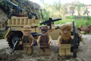 CUSTOM LEGO SET WW2 BRITISH DESERT RATS TRUCK MINIFIGS  