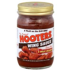  Hooters, Wing Sauce 3 Mile Isl, 12 OZ (Pack of 6) Health 