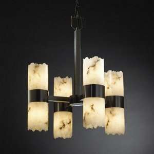    Faux Alabaster 8 Light Up And Down Ceiling Light