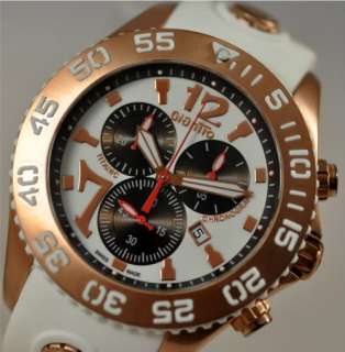 New Exotic Giantto Titanic 7 Rosegold Swiss Made White Rubber Two Tone 