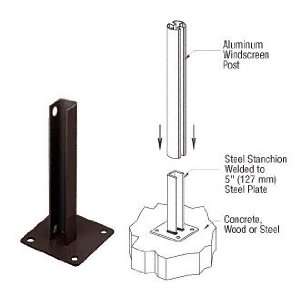   AWS Steel Stanchion for 90 Degree Round Corner Posts by CR Laurence