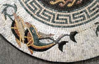 46.8 lovely medallion mosaic wall hanging art tile NR  