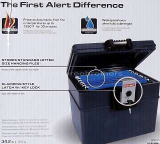 NEW First Alert Fireproof Waterproof File Chest Safe Fire Box  