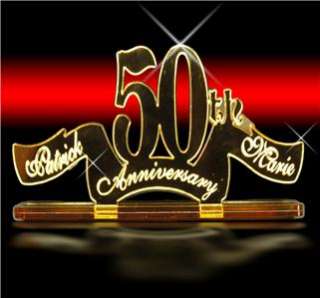 50th Anniversary Cake Topper  