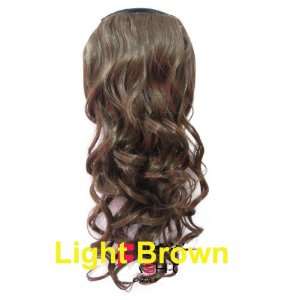 LOLI(TM)Long Wavy Curly Ponytail Pony Hair Piece Extensions Light 