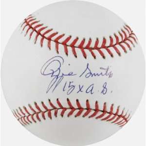  Ozzie Smith Autographed Baseball  Details 15 X A.S 