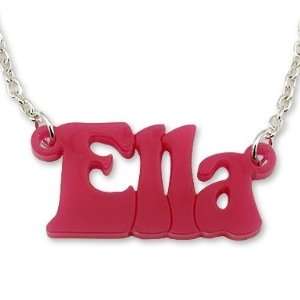  Personalize Acrylic 70s Style Name Necklace Jewelry