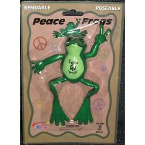  Peace Frog Peace Sign 6 Bendable & Poseable Toy Figure 