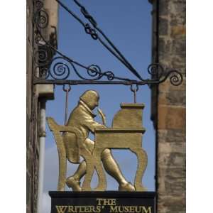  Sign for the Writers Museum Off the Royal Mile, Edinburgh 