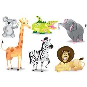  Jungle Animals Zoo Animals Wall Mural Stickers Baby