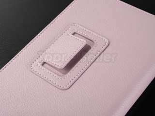 Pink  Kindle Fire PU Cover Case/Film/CA Charger/USB Cable 