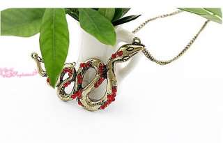 New hot style 12pcs Fashion Charming Retro RED Snake Necklaces  