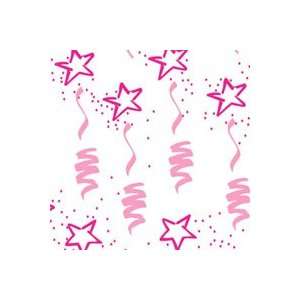  Pink Shooting Stars 3 x 7.5 inch Cellophane Bags Health 