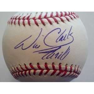  Signed Will Clark Ball   with Thrill Inscription 