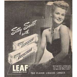  Leaf Chewing Gum 1947 Ad with Leaf Gum Lovely Everything 