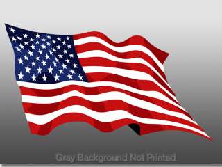 Waving American Flag Sticker   wave stickers usa flags  