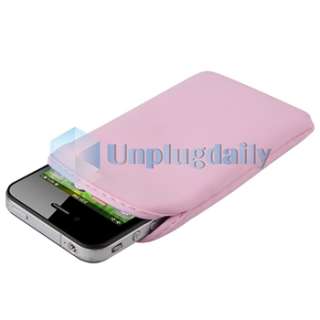 Pink Bling Diamond Hard Back Case+Sock for Verizon ATT Apple iPhone 4S 